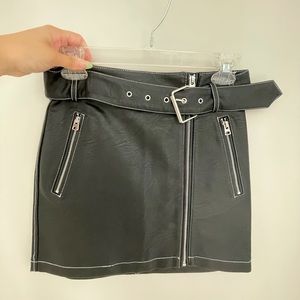 Topshop leather skirt